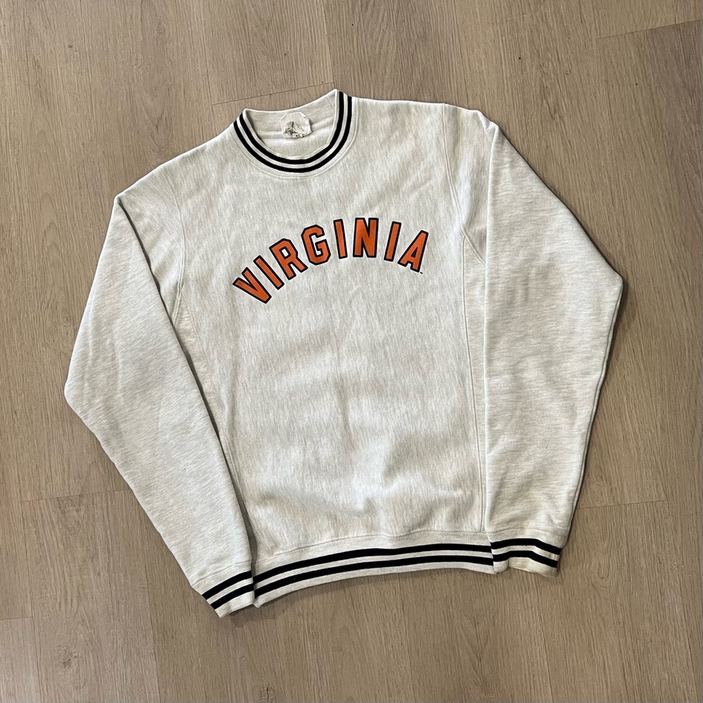 WORN Champion Reverse Weave Virginia Cavaliers Crewneck "Grey"